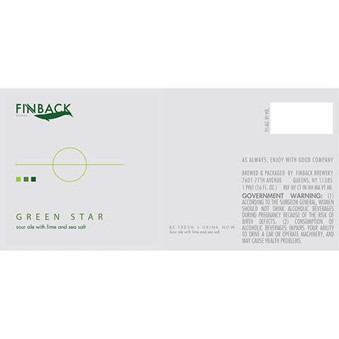 Finback Green Star Sour Ale