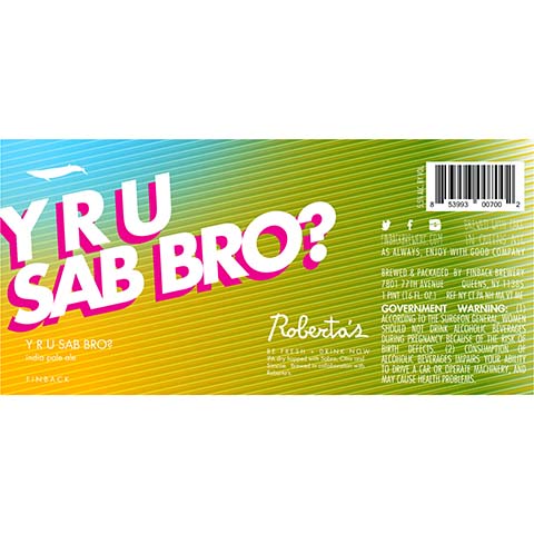 Finback Y R U Sab Bro? IPA