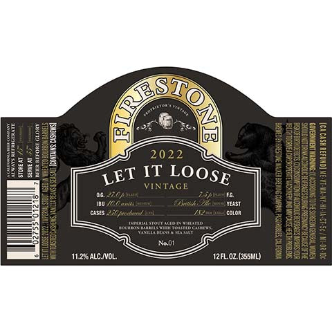 Firestone Walker Let It Loose Imperial Stout Vintage 2022