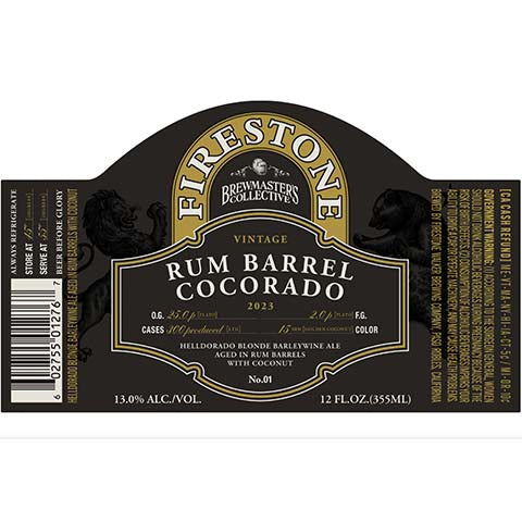 Firestone Walker Rum Barrel Cocorado Blonde Barleywine Ale