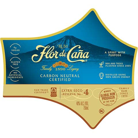 Flor de Cana Extra Seco Reserva No. 4 Rum