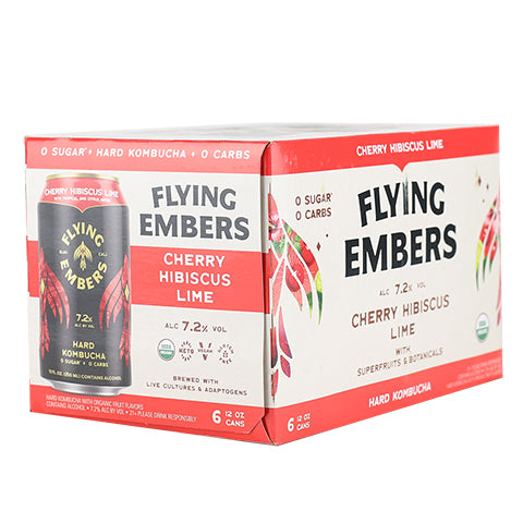Flying Embers 'Cherry, Hibiscus & Lime' Hard Kombucha