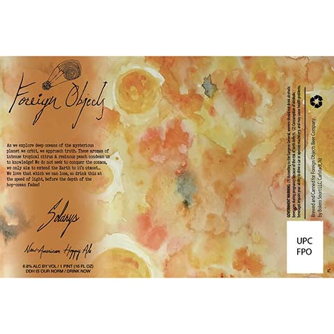 Foreign Objects Solarys Hoppy Ale