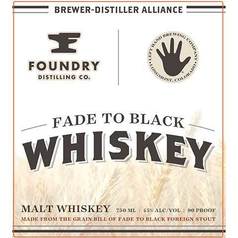 Foundry/Left Hand Fade To Black Whiskey