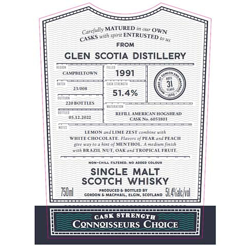 Gordon & Macphail Glen Scotia Single Malt Scotch Whisky