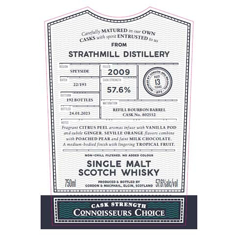 Gordon & Macphail Strathmill Distillery Single Malt Scotch Whisky