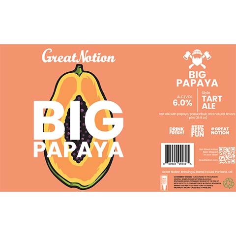 Great Notion Big Papaya Tart Ale