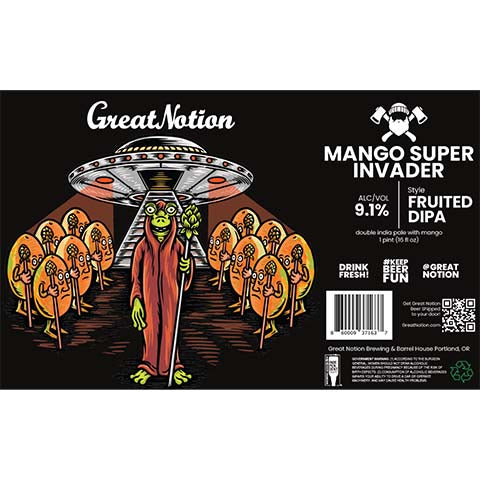 Great Notion Mango Super Invader Fruited DIPA