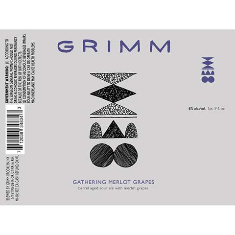 Grimm Gathering Merlot Grapes Sour Ale