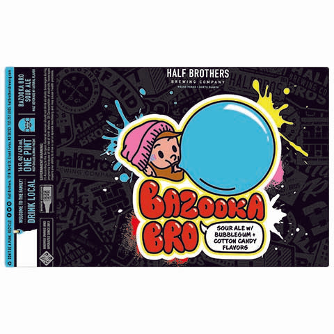 Half Brothers Bazooka Bro Sour (Bubblegum + Cotton Candy)
