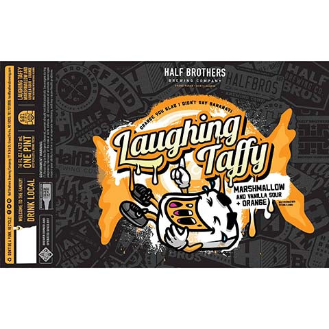 Half Brothers Laughing Taffy (Marshmallow and Vanilla Sour + Orange)