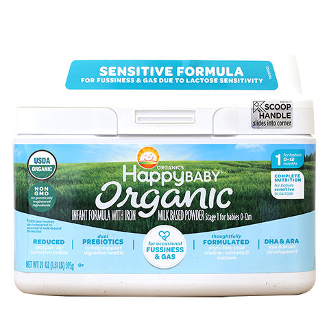 Happy Baby Organic Infant Formula, Stage 1 Sensitive