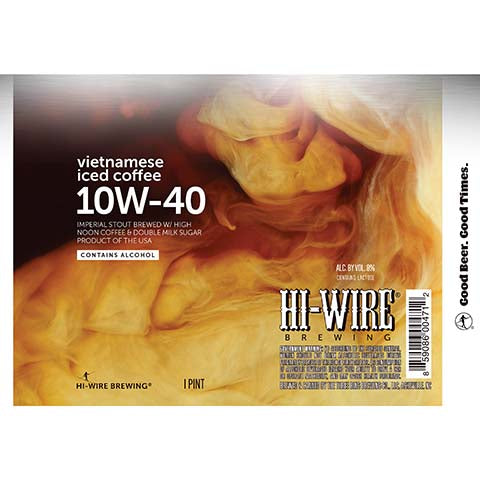 Hi-Wire Vietnamese Iced Coffee 10W-40 Imperial Stout
