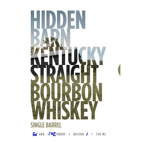Hidden Barn Single Barrel Kentucky Straight Bourbon Whiskey