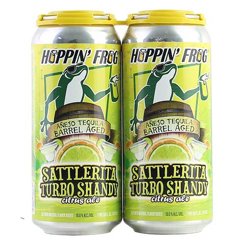 Hoppin' Frog Anejo Tequila Barrel-Aged Sattlerita Turbo Shandy Citrus Ale