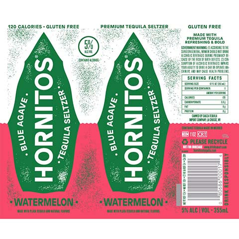 Hornitos Watermelon Tequila Seltzer
