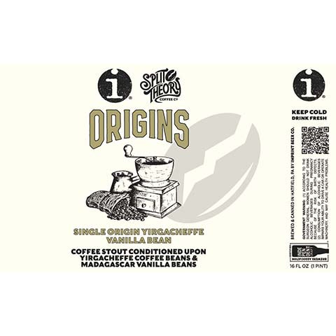 Imprint Beer Origins Single Origin Yirgacheffe Vanilla Bean Coffee Stout