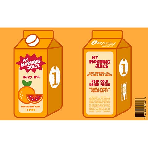 Imprint My Morning Juice Cara Cara Orange IPA