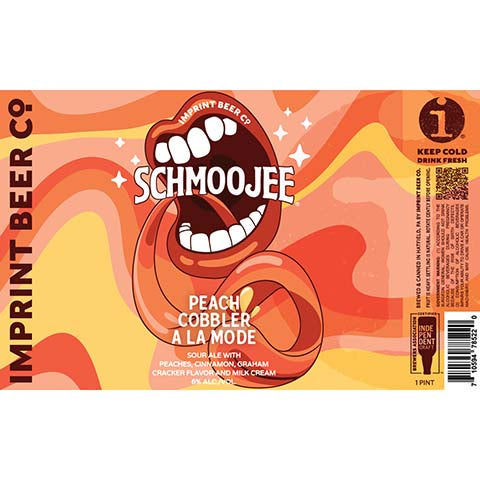 Imprint Schmoojee Peach Cobbler A La Mode Sour