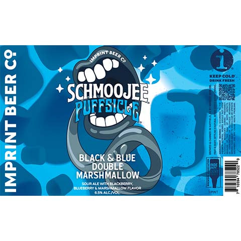 Imprint Schmoojee Puffsicle Black & Blue Double Marshmallow Sour