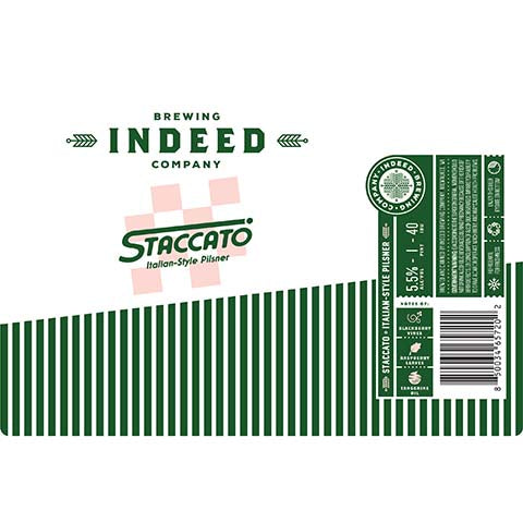 Indeed Brewing Staccato Italian-Style Pilsner