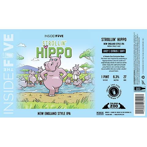 Inside The Five Strollin' Hippo NEIPA