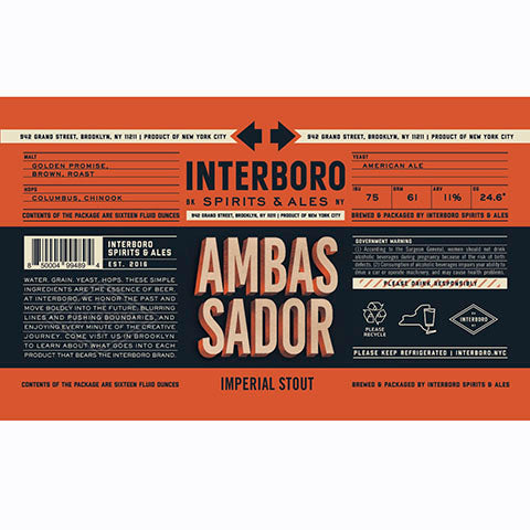 Interboro Ambassador Imperial Stout – CraftShack - Buy craft beer online.