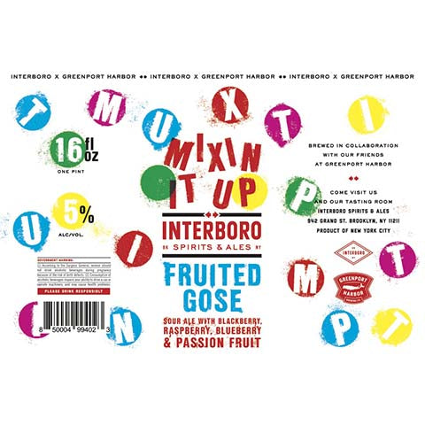 Interboro Mixin It Up Fruited Gose Sour Ale