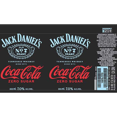 Jack Daniels Coca Cola Zero Sugar