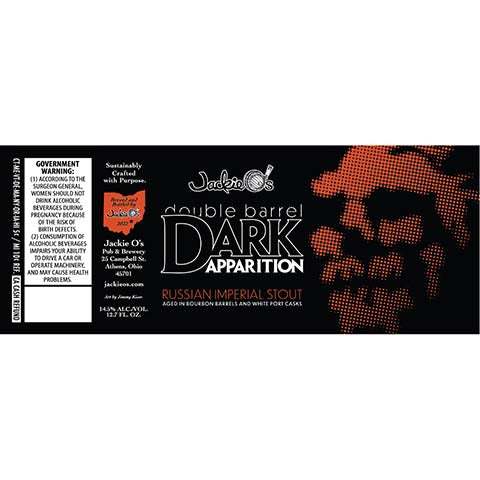 Jackie O's Double Barrel Dark Apparition Imperial Stout – CraftShack ...