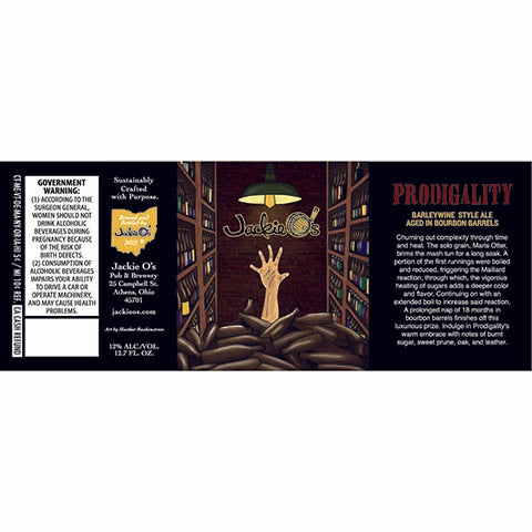 Jackie O's Prodigality Barleywine Ale – CraftShack - Buy craft beer online.