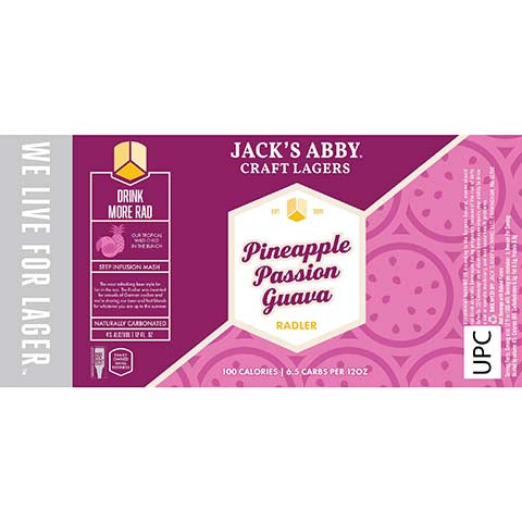 Jack's Abby Pineapple Passion Guava Radler