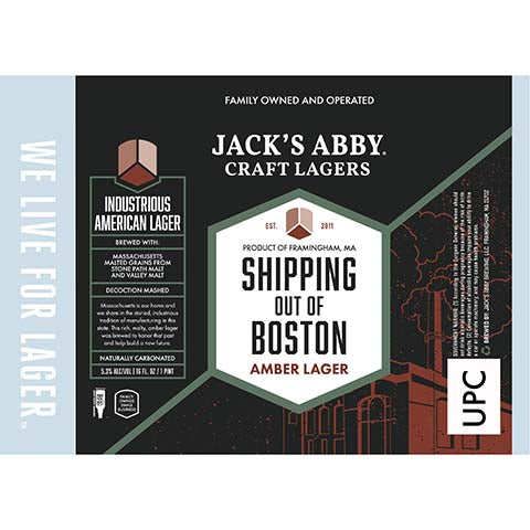 Jack's Abby Shipping Out Of Boston Amber Lager