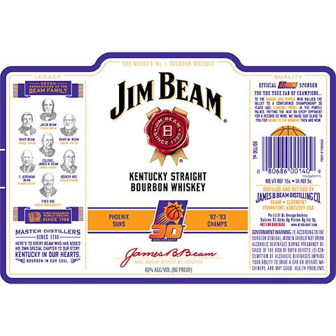 Jim Beam Kentucky Straight Bourbon Whiskey 30th Anniversary