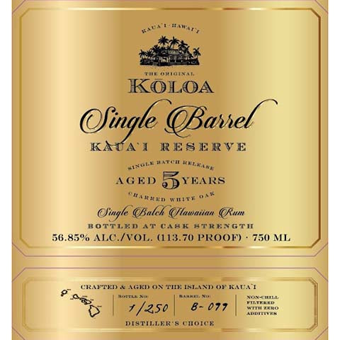 Koloa-Single-Barrel-Kauai-Reserve-Aged-Rum-750ML-BTL