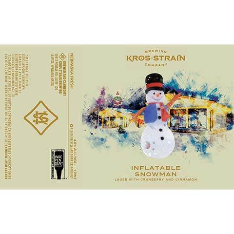 Kros Strain Inflatable Snowman Lager