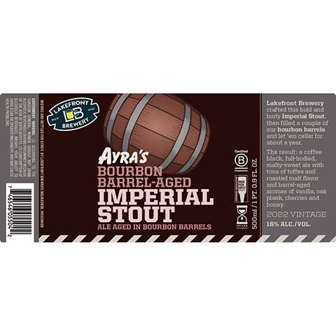Lakefront Ayra's Bourbon Barrel-Aged Imperial Stout