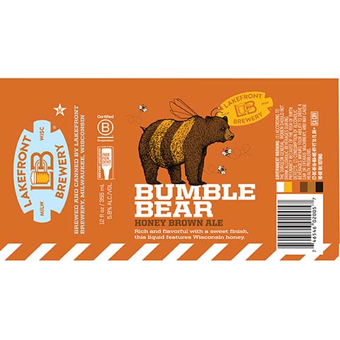 Lakefront Bumble Bear Honey Brown Ale