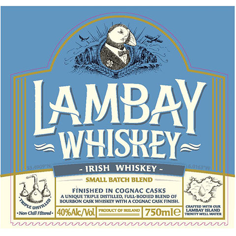 Lambay Small Batch Blend Finished in Cognac Cask Irish Whiskey