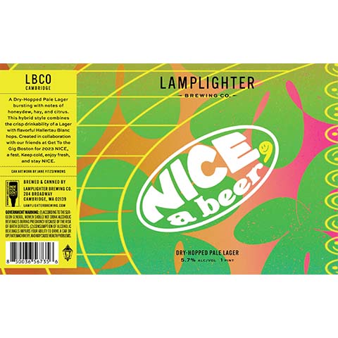 Lamplighter Nice, A Beer Lager