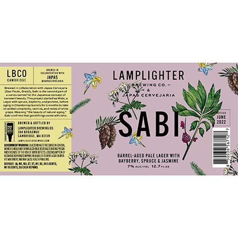 Lamplighter Sabi Barrel Aged Pale Lager