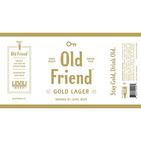 Level Beer Old Friend Gold Lager