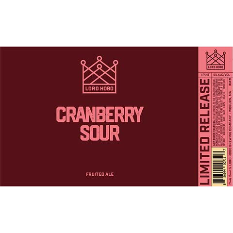 Lord Hobo Cranberry Sour Ale