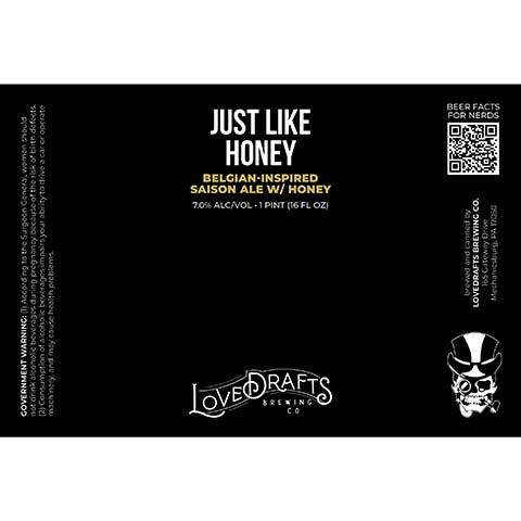 Lovedrafts Just Like Honey Belgian Saison Ale