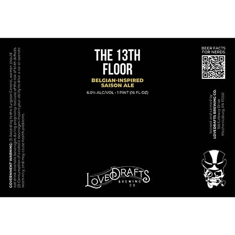 Lovedrafts The 13th Floor Belgian Saison Ale