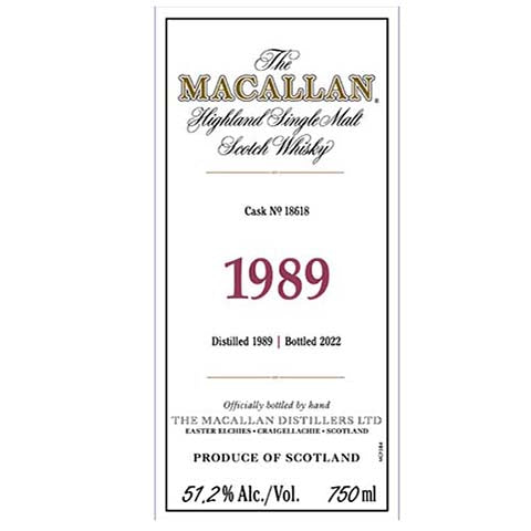 Macallan 1989 Highland Single Malt Scotch Whisky