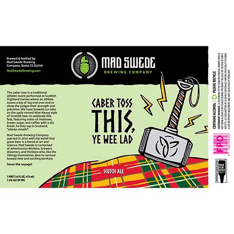 Mad Swede Caber Toss This Ye Wee Lad Scotch Ale