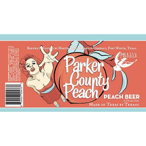 Martin House Parker County Peach Beer – CraftShack - Buy craft beer online.