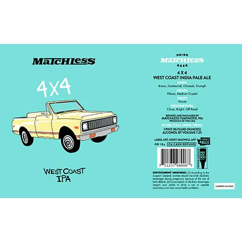 Matchless 4x4 West Coast IPA