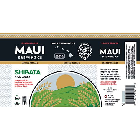 Maui Shibata Rice Lager